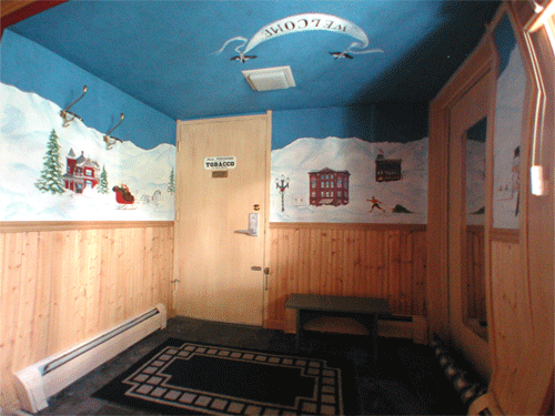 handpainted mural entry